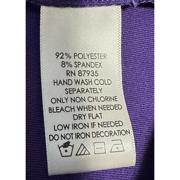 Susan Graver Womens 3X Purple Jeweled Neck Blouse Cold Shoulder Top Tunic NWT - Picture 7 of 8